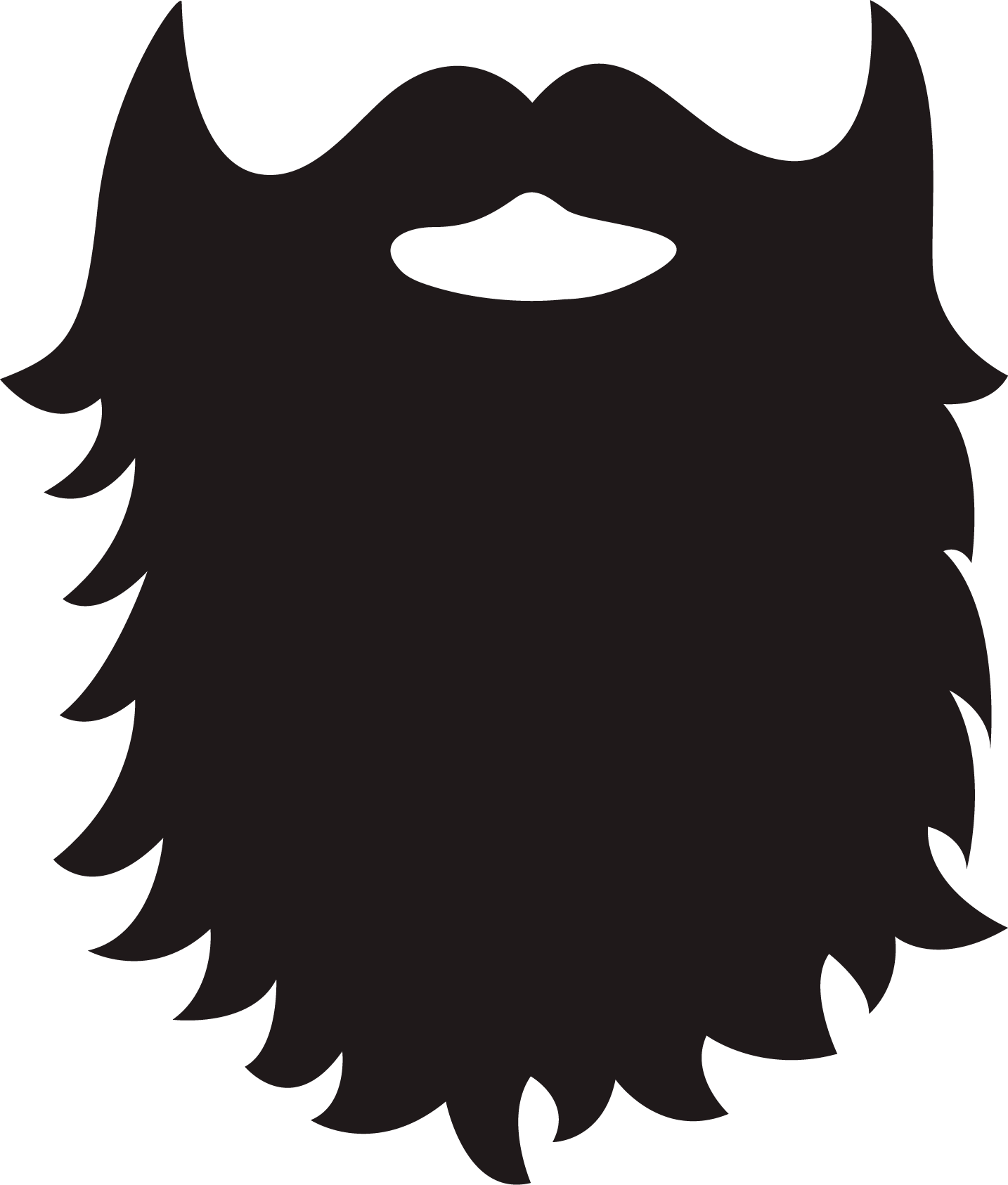 Freeuse Collection Of Free Begirded Download Png Images - Beard Clipart Black And White (1434x1686), Png Download