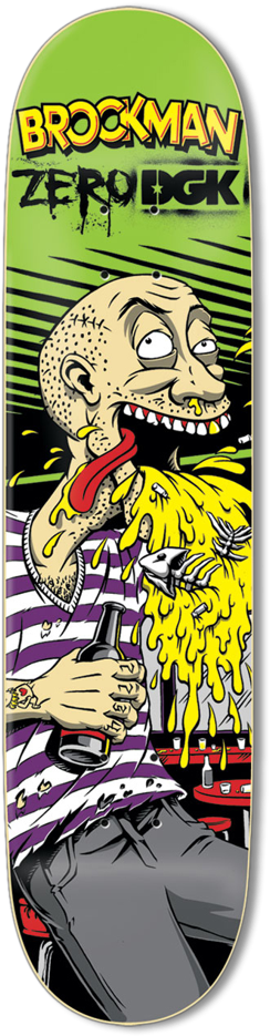 Zero Deck Skateboard Brockman Dirty Zero Kids 8.37 (265x1024), Png Download