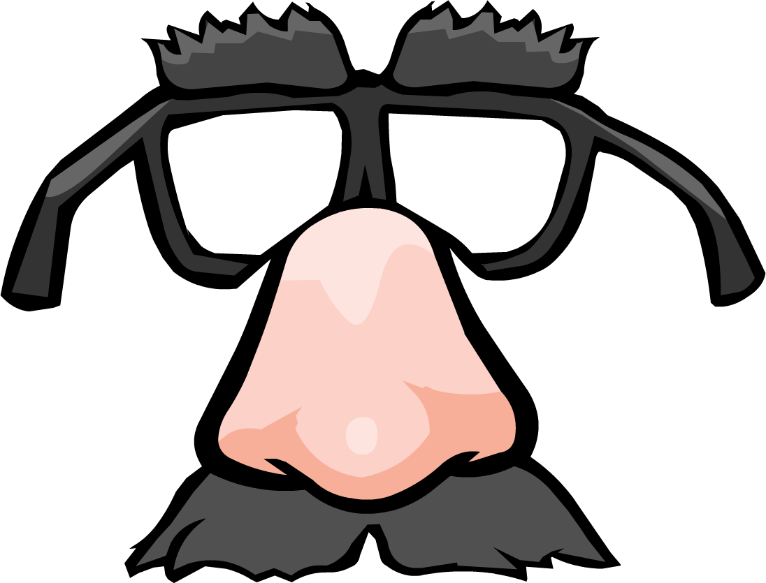 Funny-face Glasses - Funny Face Glasses (1096x835), Png Download