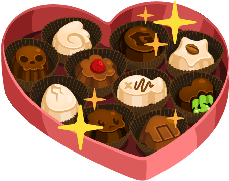 Vday2k13 Chocolate Box Sparkle - Gaia Online (471x369), Png Download