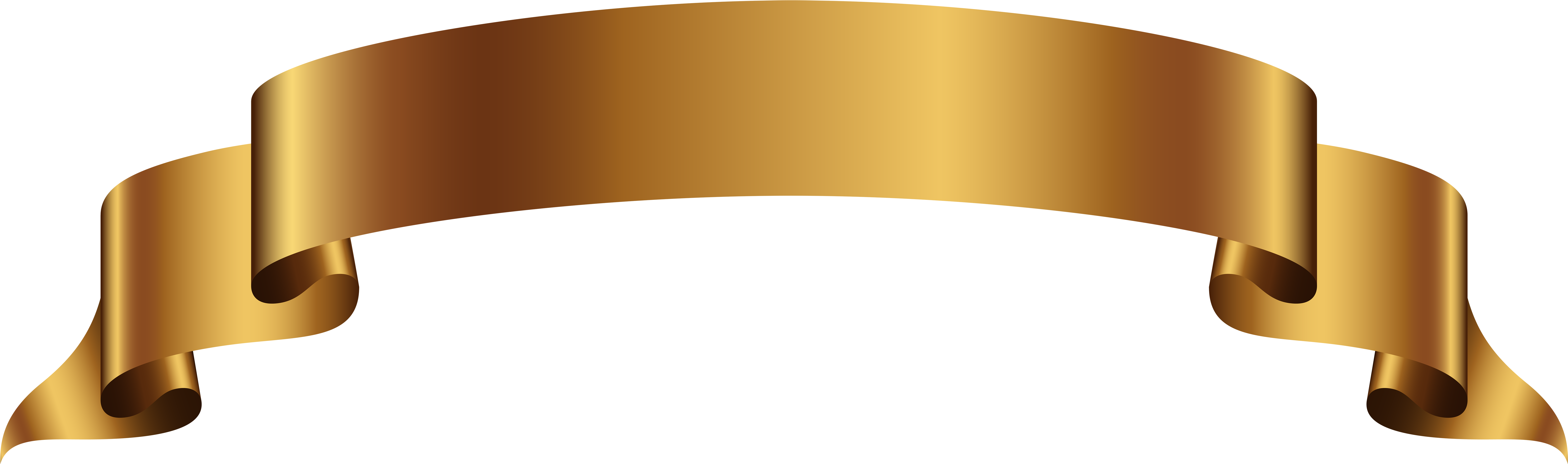 Gold Banner Transparent Png Clip Art Image - Gold Banner Png (8000x2489), Png Download