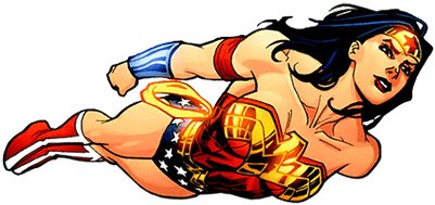 Wonder Woman Flying Vintage - Wonder Woman Vector Png (400x400), Png Download