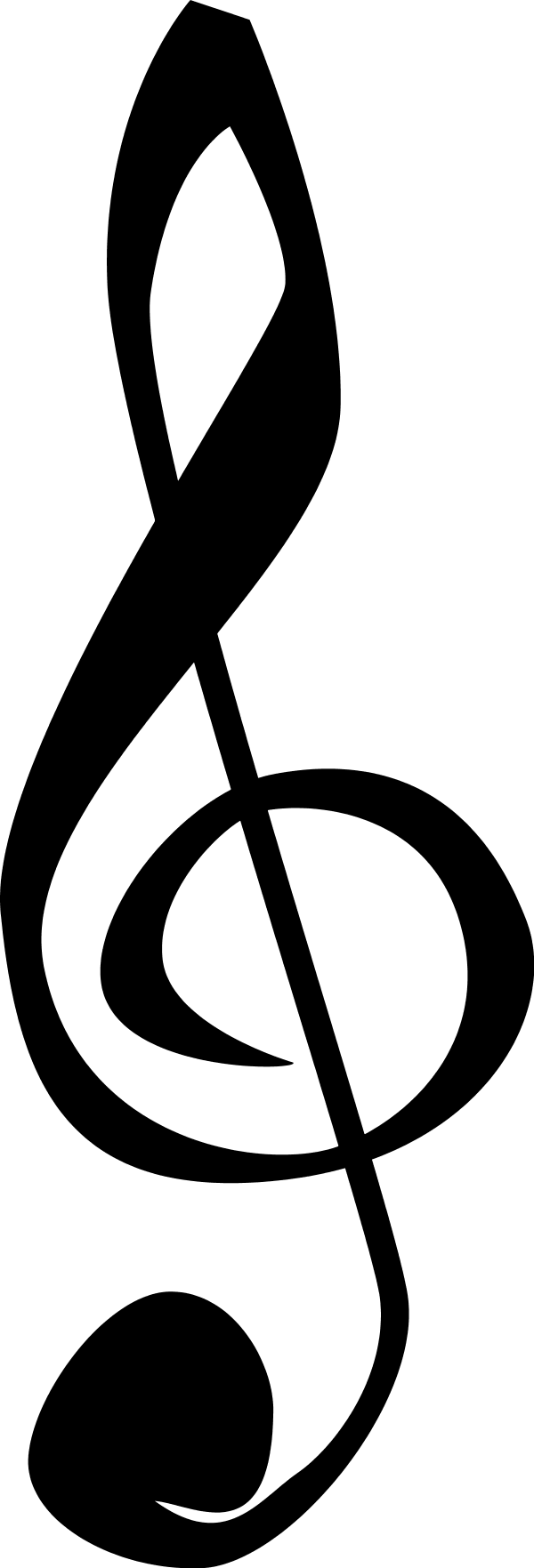 Treble Staff Clipart - Music Symbols (400x1175), Png Download