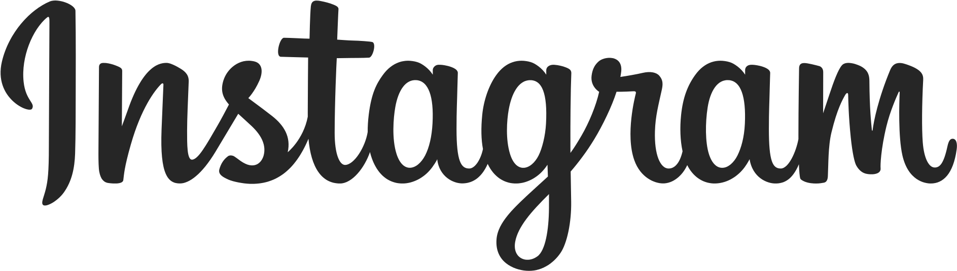 Instagram Png Logo - Instagram Word Logo Png (2000x714), Png Download