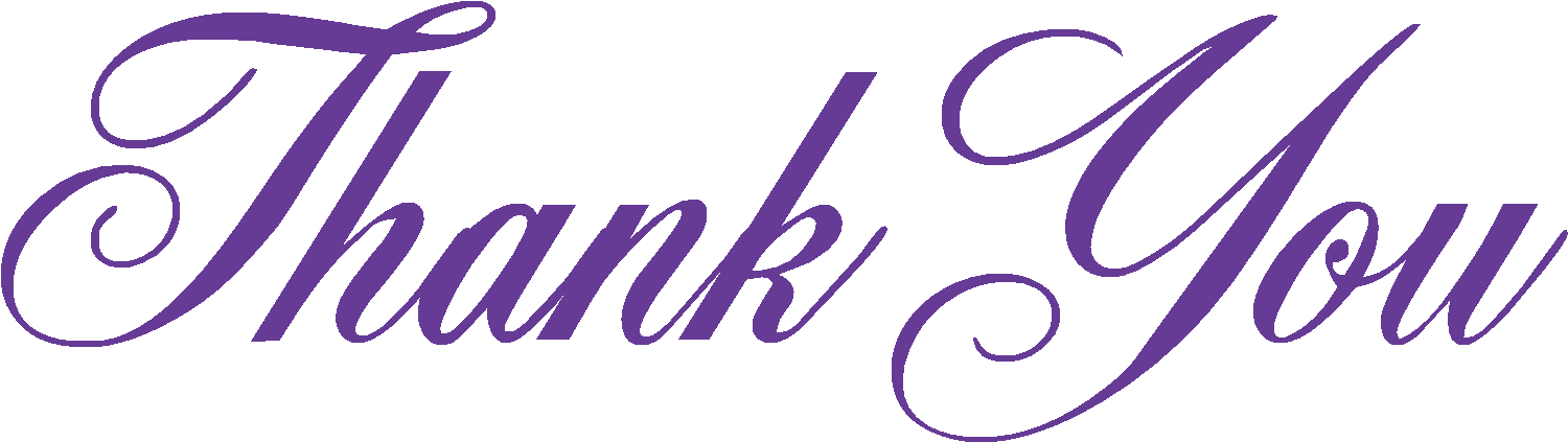Thank You Script - Thank You (1575x450), Png Download