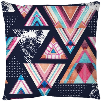 Abstract Watercolor Triangle Seamless Pattern - Texturas Aztecas (400x400), Png Download