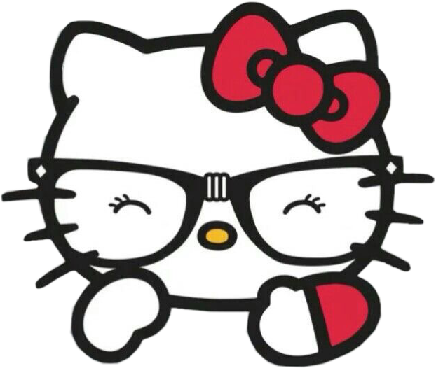 Nerd Hello Kitty Png - Hello Kitty Logo Png (622x526), Png Download