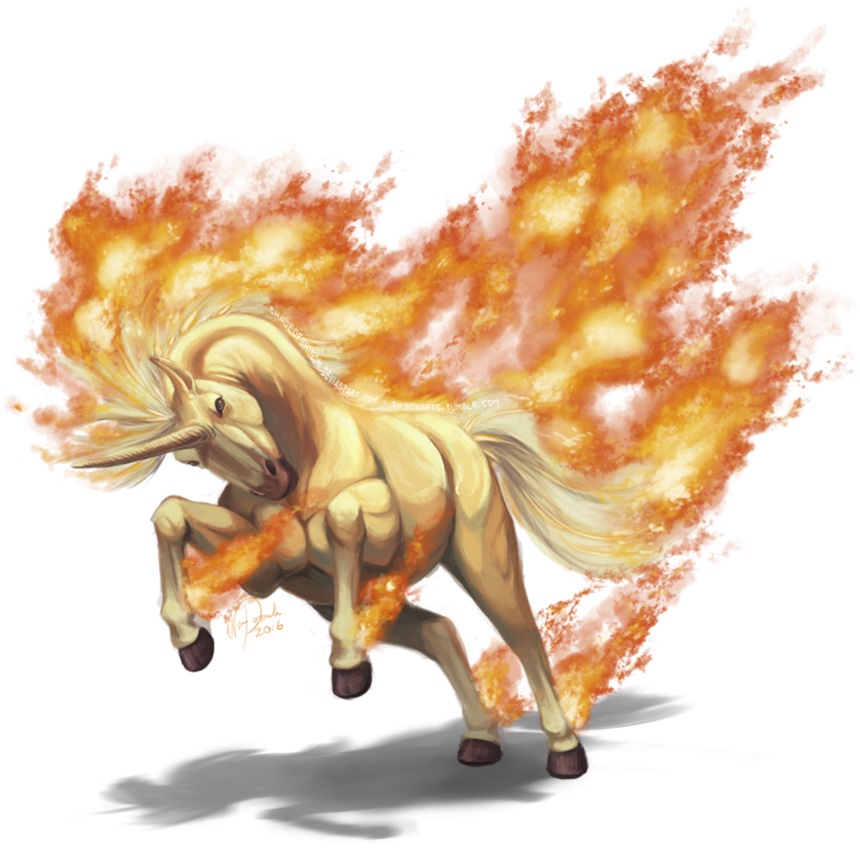 Rapidash Used Flare Blitz By Shadeofshinon On Deviantart - Stallion (894x894), Png Download