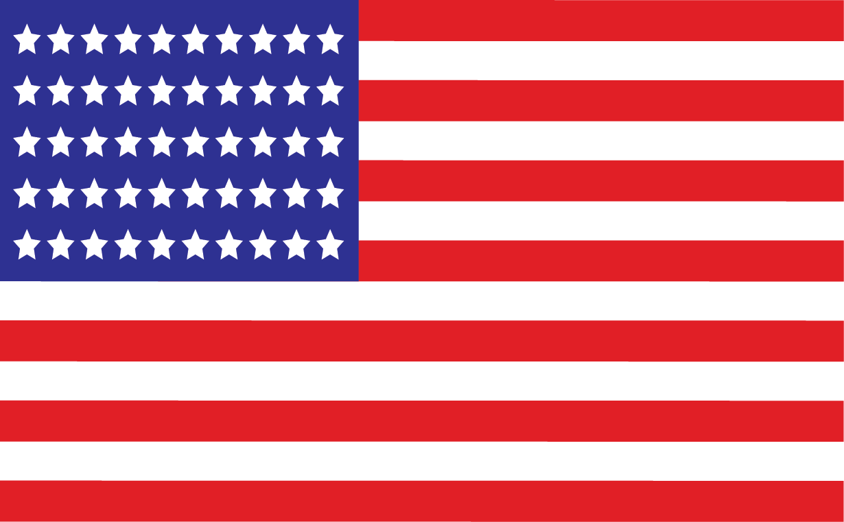 American Flag Vector Png - Us Flag 50 Stars - Free Transparent PNG