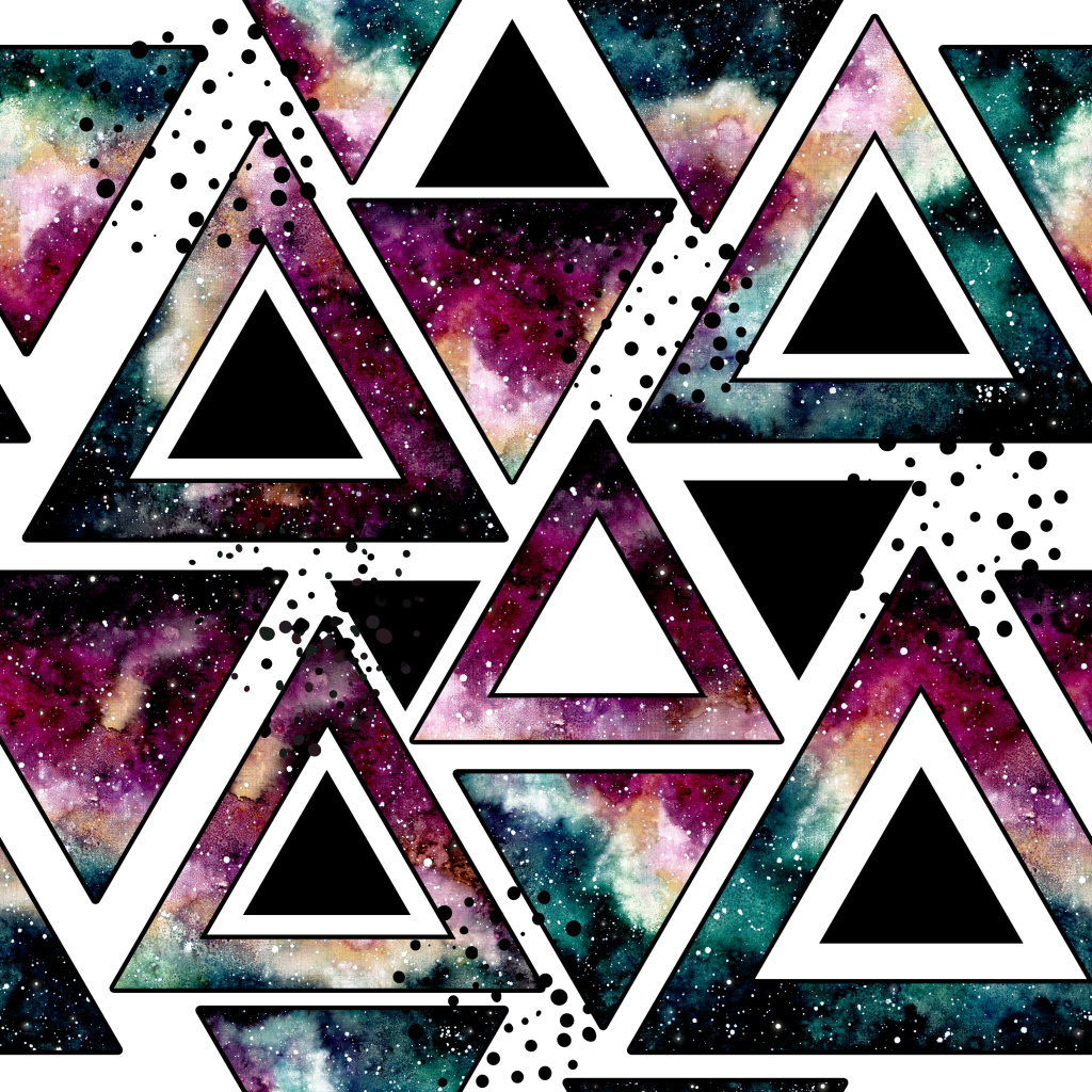 Hand Painted Watercolor Triangle Background Illustration - Watercolor Painting (1024x1024), Png Download