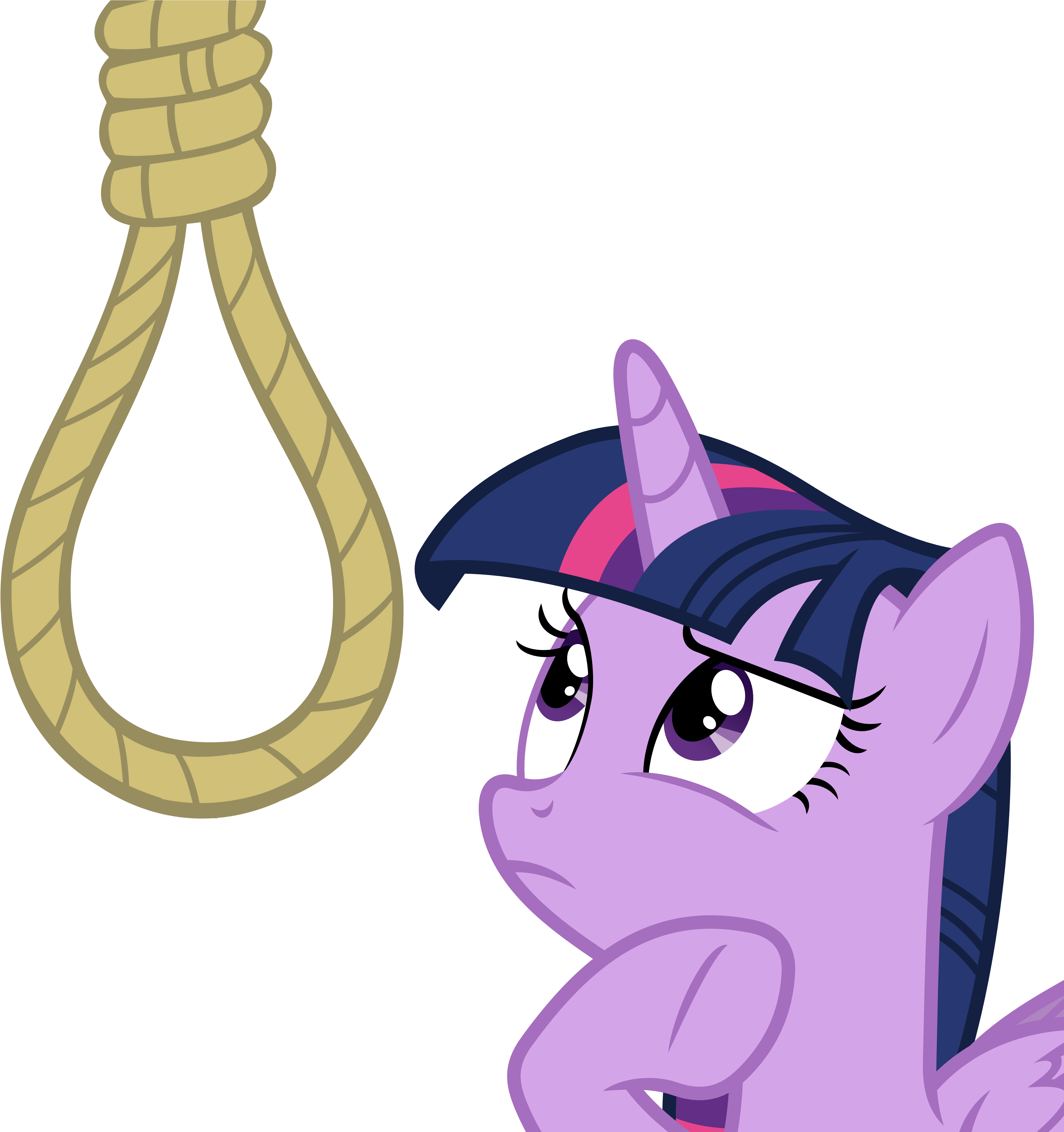 Transparent Noose Neck - Twilight Sparkle Suicide (4367x4521), Png Download