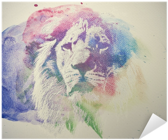 Watercolor Painting Of Lion - Watercolor Lions Png (400x400), Png Download