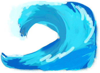 Riding That Blue Wave Blue Wave Waves Youtube Cute - Wave (419x404), Png Download