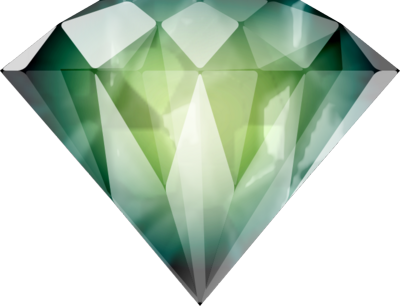 Diamond Png Image - Green Diamond Png (400x306), Png Download