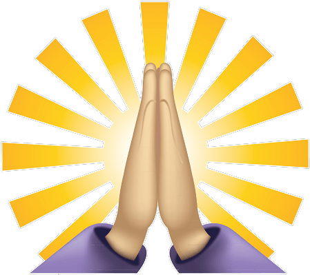Pray And Be Grateful - Prayer Emoji (450x423), Png Download