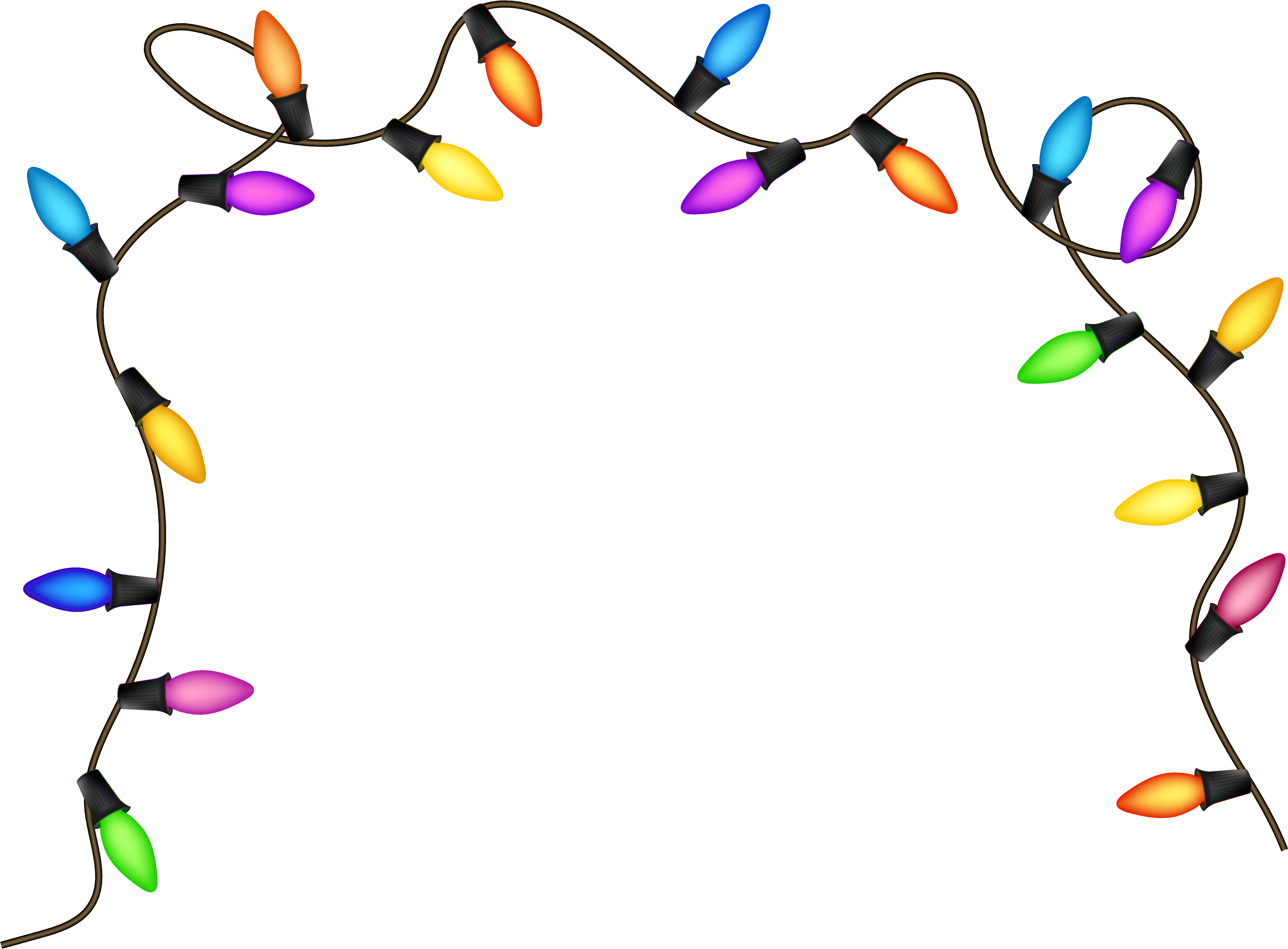 Svg Download Christmas Lights Clipart - Christmas Lights No Background (5937x4264), Png Download