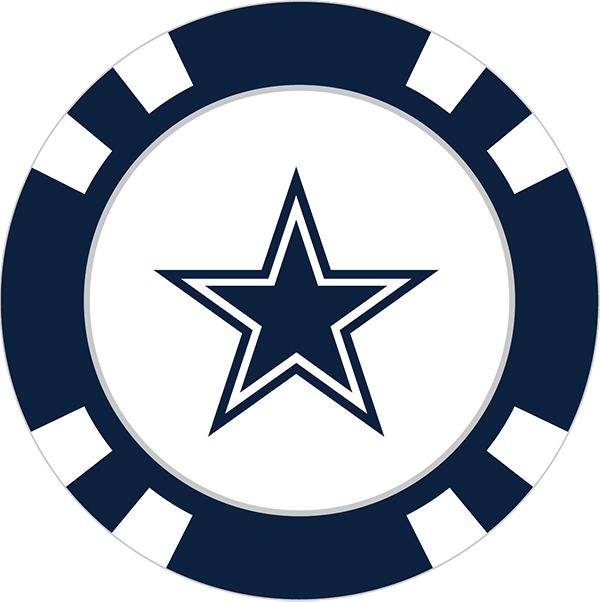 Dallas Cowboys Poker Chip Ball Marker - Detroit Tigers Circle Logo (600x602), Png Download