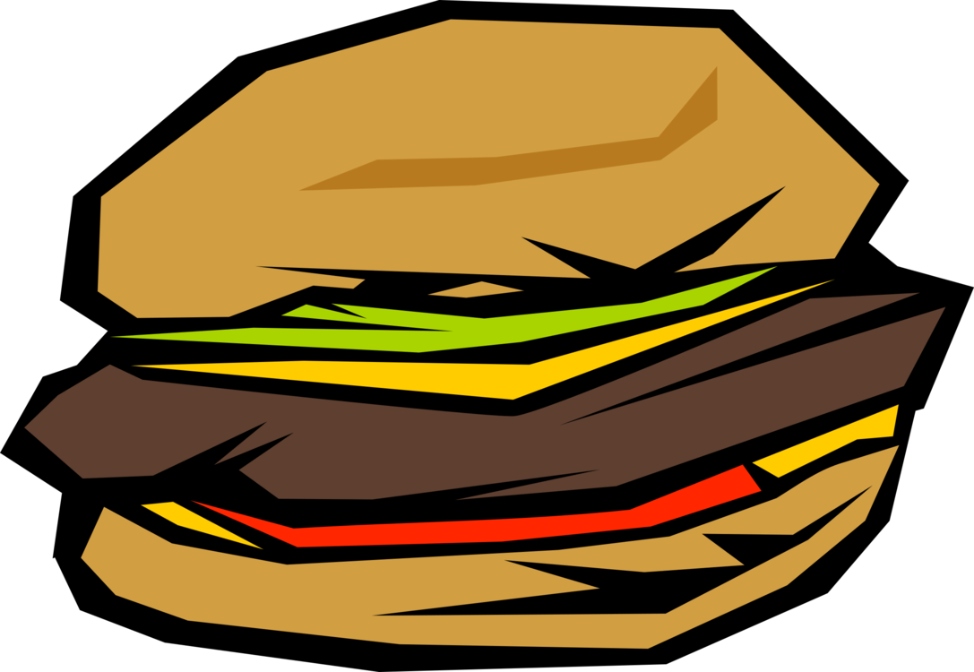 Hamburger Fast Food Computer Icons Watercolor Painting - Clip Art (1087x750), Png Download