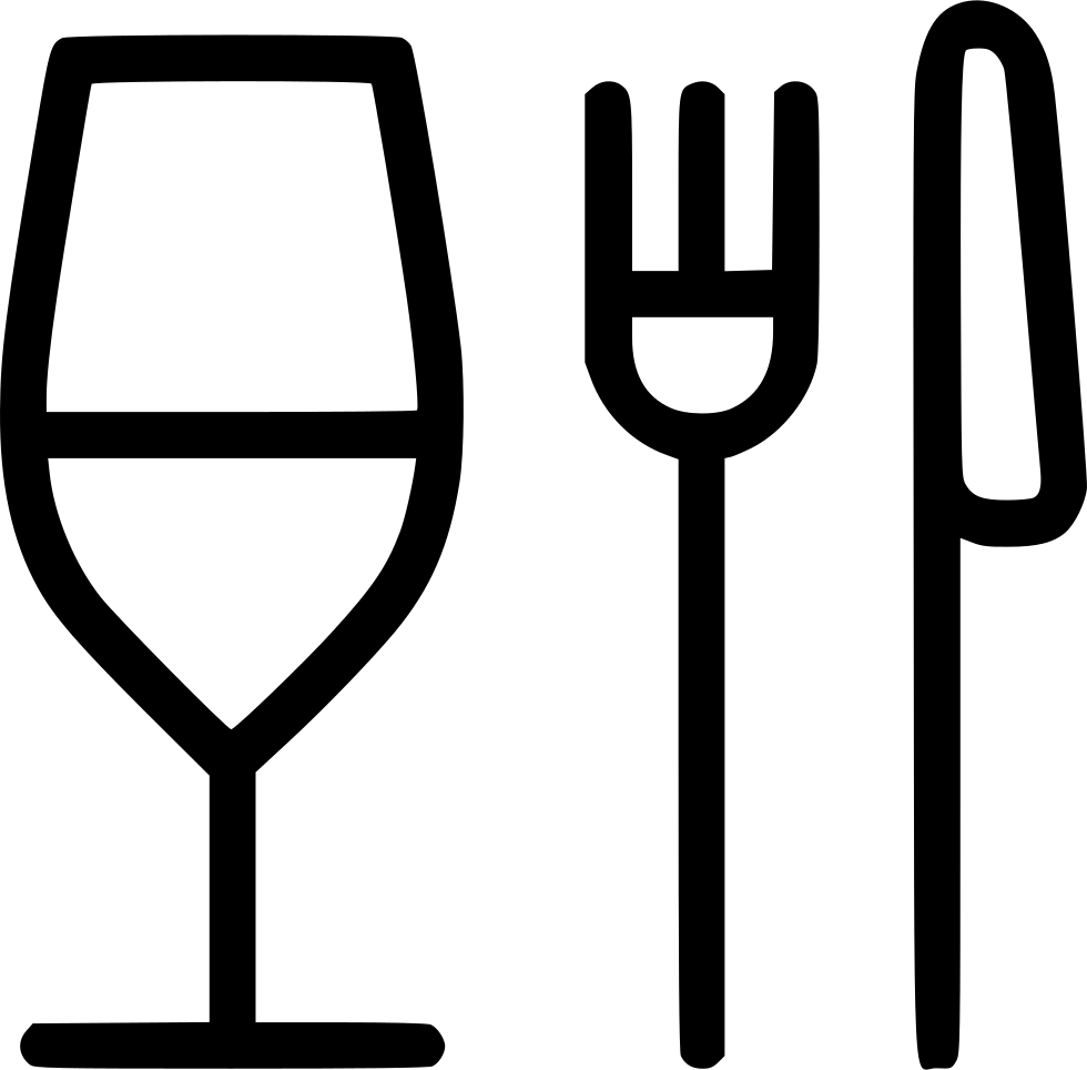 Glass Fork Knife Restaurant Food Comments - Food Png Icon Transparent (980x964), Png Download