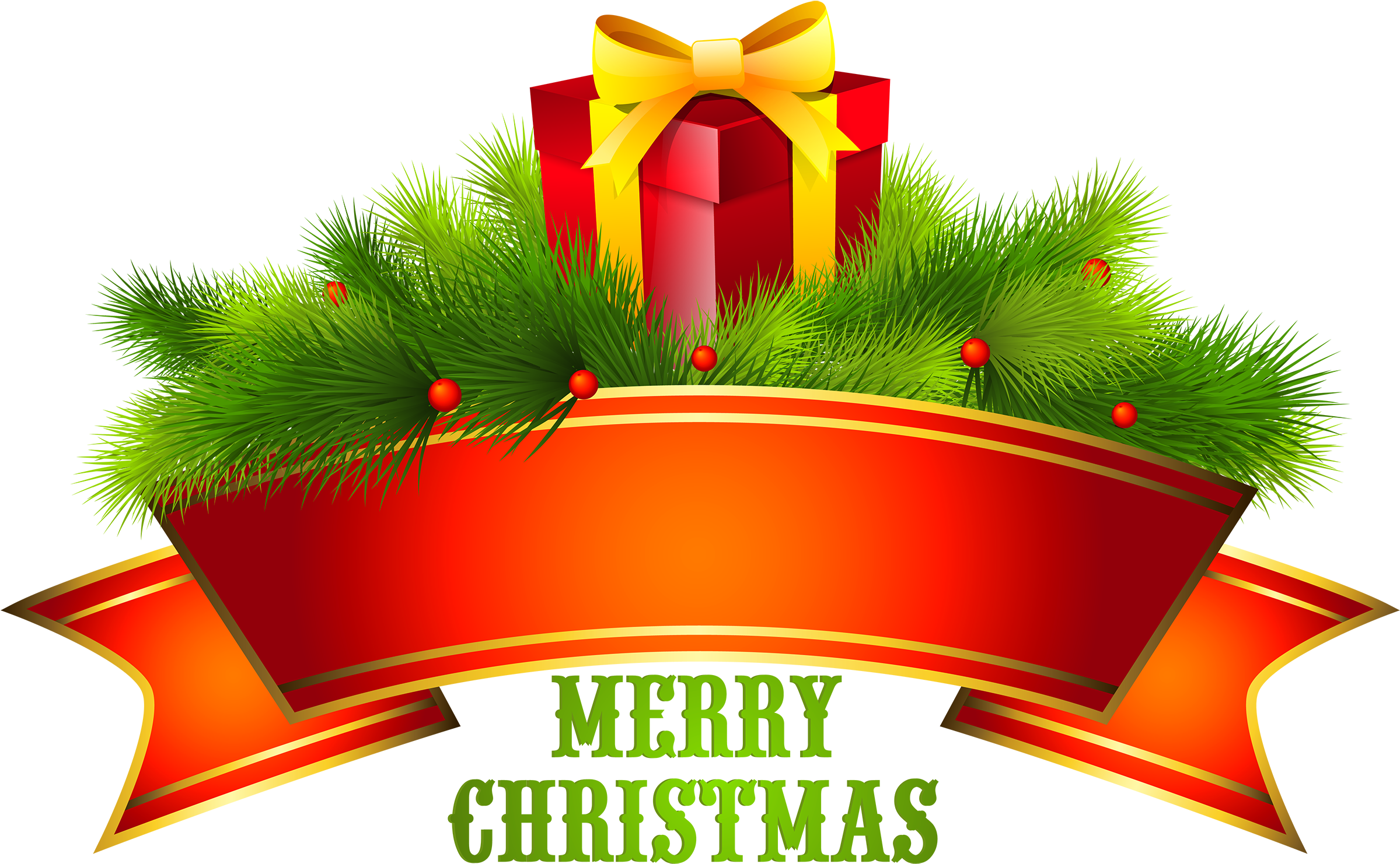 Merry Christmas Text Decor Png Clipart - Happy Christmas Text Png (2500x1543), Png Download