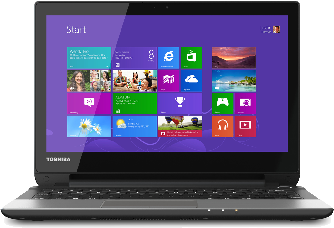 Toshiba Laptop Png Picture - Toshiba Satellite Click 2 L35w B3204 (1160x789), Png Download