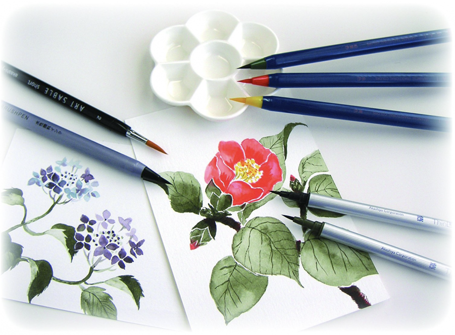 Akashiya Sai Watercolor Brush Pen - 20 Color Set (1 (900x900), Png Download
