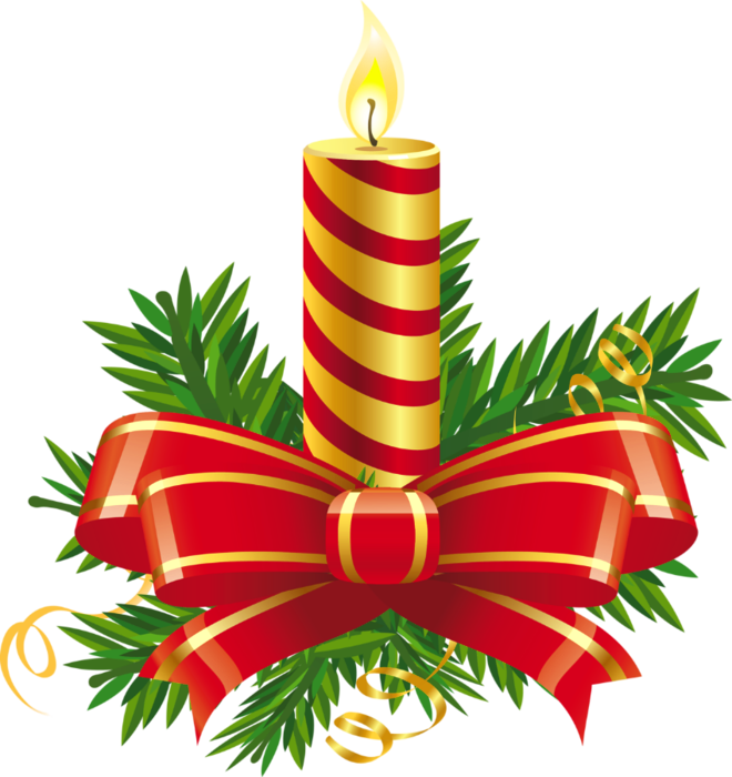 Christmas Candles Clip Art (660x700), Png Download