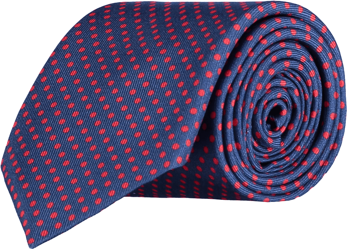 Spotted Silk Tie Blue Red - Paisley (1235x845), Png Download