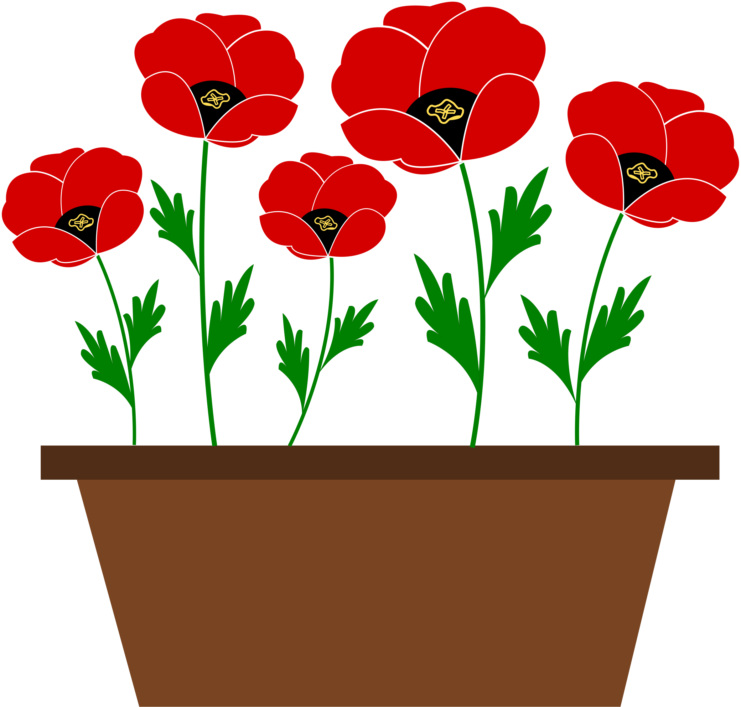 Pot Plant Clipart Transparent - Plantas En Macetas Dibujos (2400x2400), Png Download