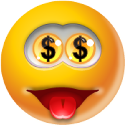 Emoticon Icon Free Images At Clker Com - Greedy Smiley Png (600x600), Png Download