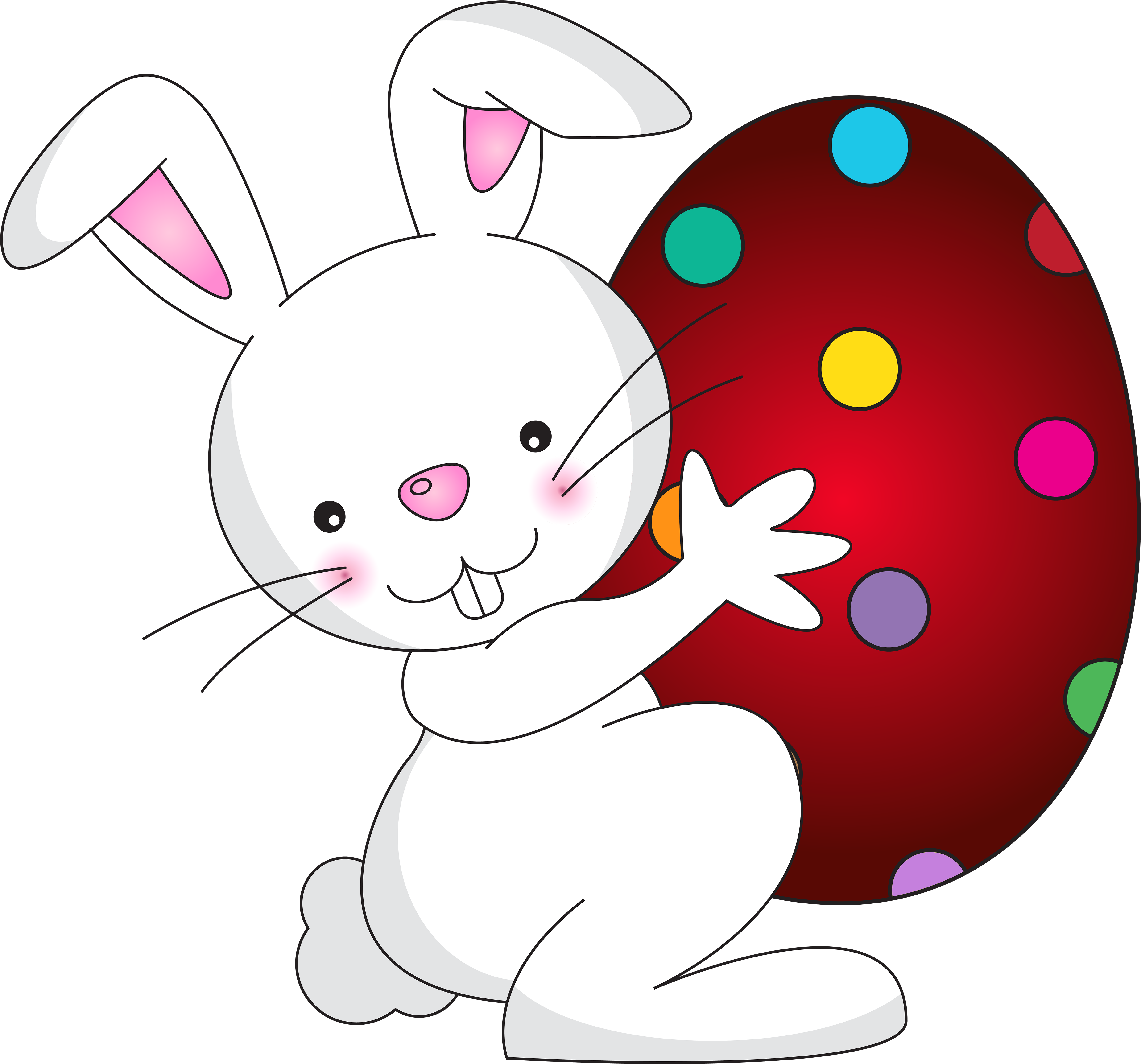 White Easter Bunny Transparent Png - Easter Bunny Clipart Png (5000x4666), Png Download