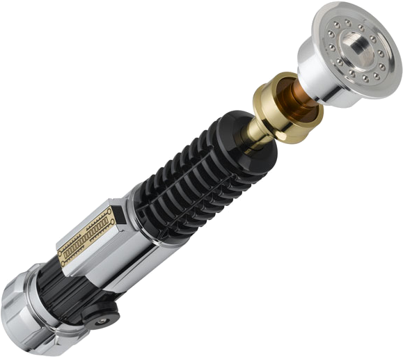 Obi-wan's Third Lightsaber - Obi Wan Kenobi Handle (600x536), Png Download