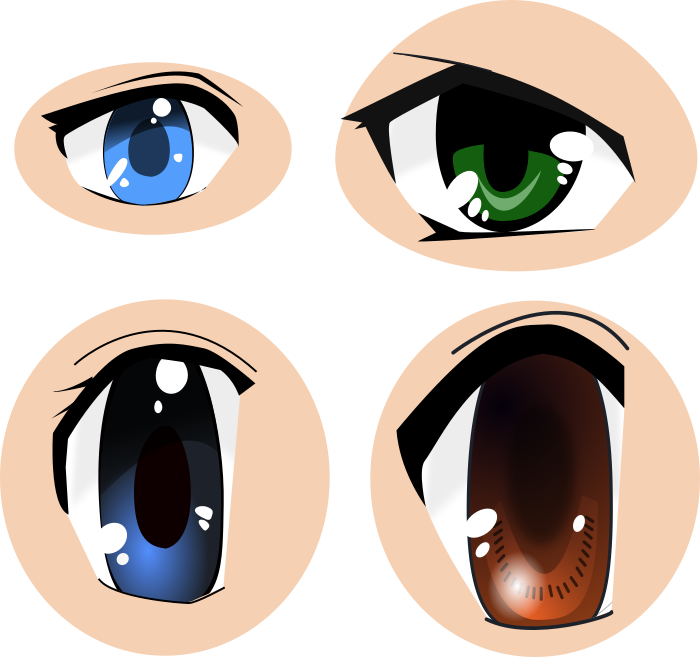 Free Anime Eyes Svg - Portable Network Graphics (700x657), Png Download