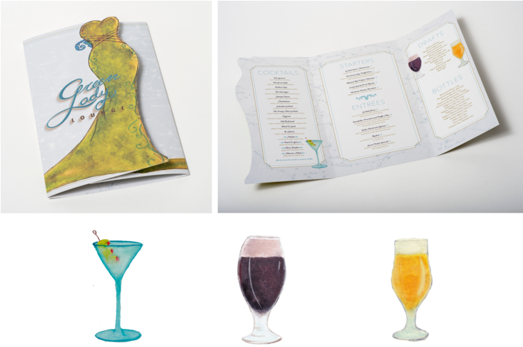 Green Lady Lounge Menu Concept, Branding, Logo And - Irish Coffee (750x519), Png Download