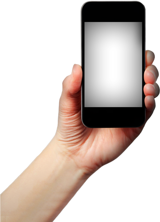 Free Mobile Phone Png - Hand With Blank Smartphone Png (760x906), Png Download