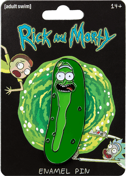 Pickle Rick Enamel Pin (600x600), Png Download