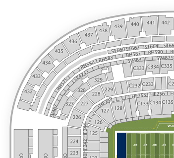 Seat Number Michigan Stadium Seat Map (350x350), Png Download