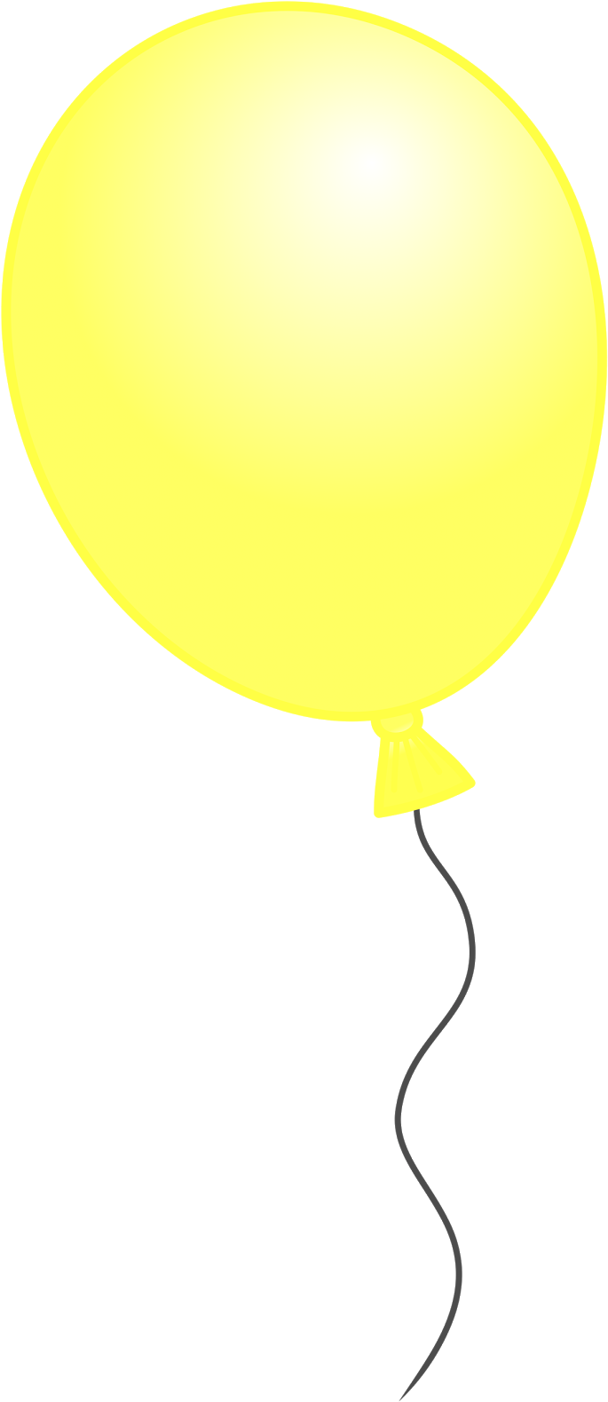 Balloon Clipart Black Background - Yellow Birthday Balloon Png (723x1600), Png Download