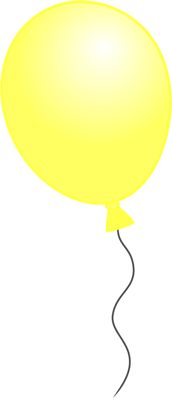 Download Balloon Clipart Black Background Yellow Birthday