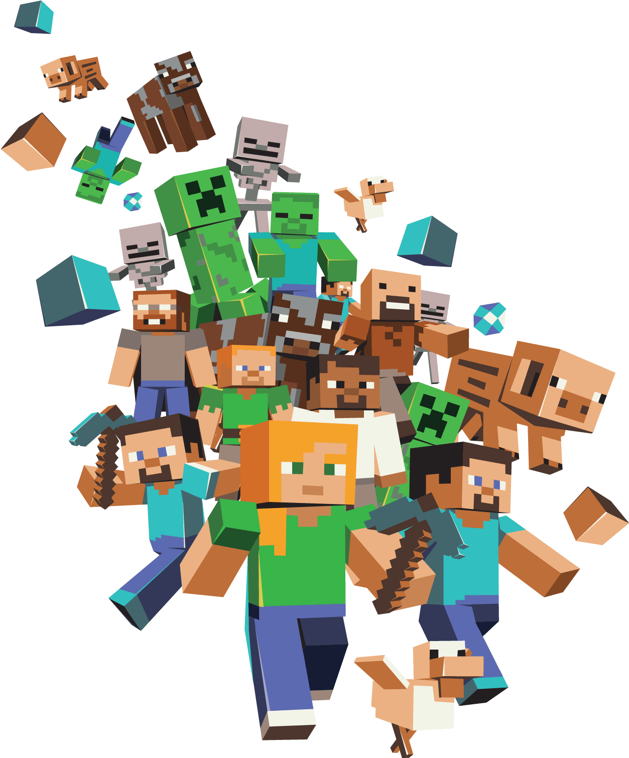 Download Minecraft Characters Png - Minecraft Png PNG Image with No  Background 