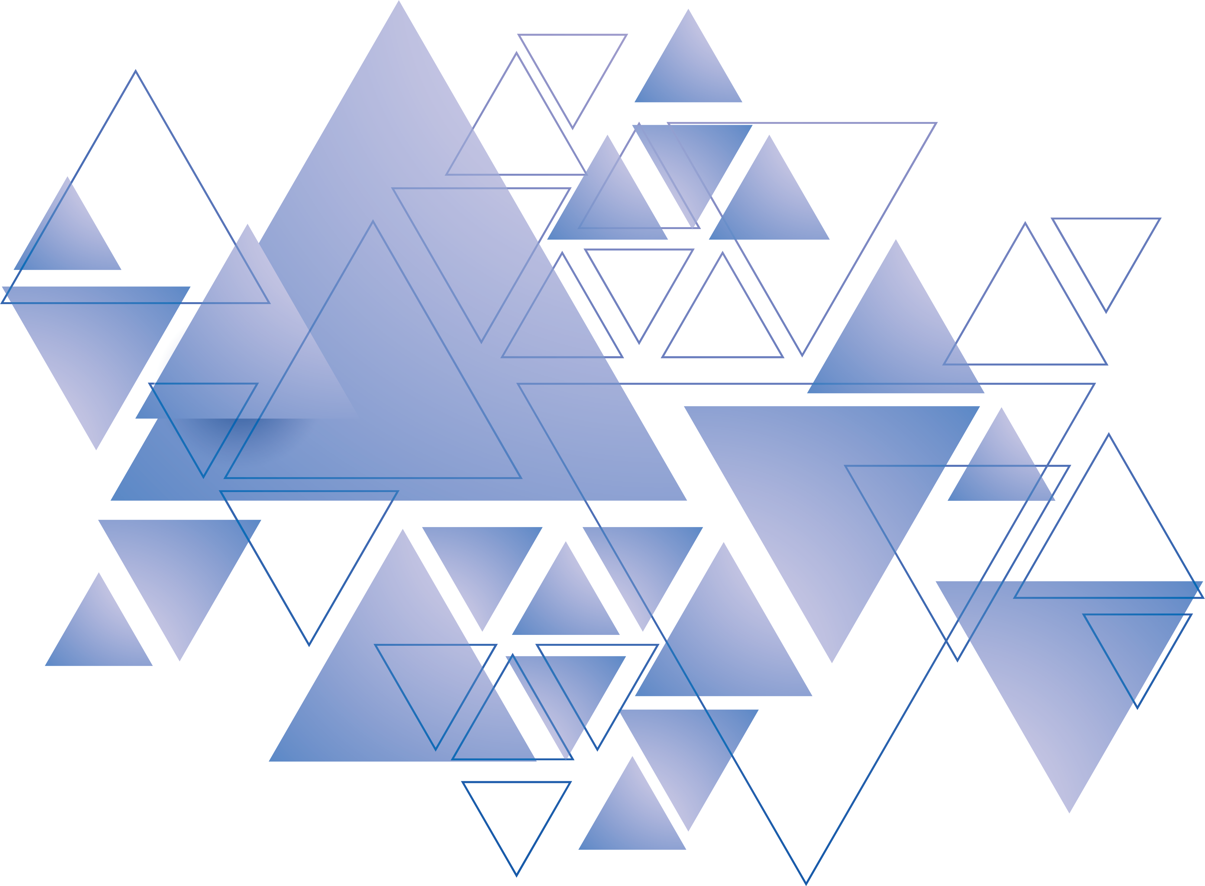 Triangle Geometry - Blue Aesthetic Shapes (3988x2932), Png Download