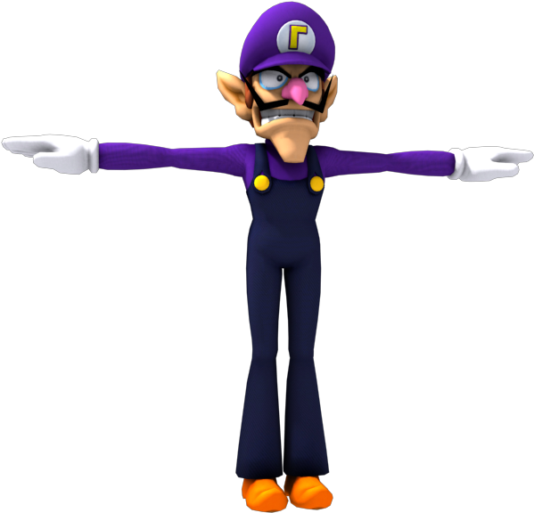 Download Zip Archive - T Pose Waluigi Png (750x650), Png Download