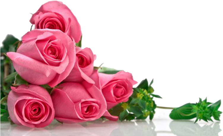 Bouquet Of Pink Flowers Png - Miss You With Flowers (800x500), Png Download