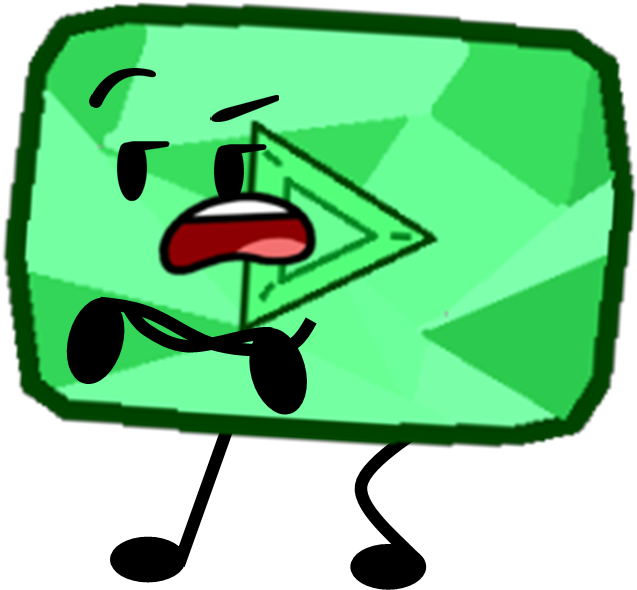 Emerald Play Button Pose - Youtube Play Buttons (664x615), Png Download