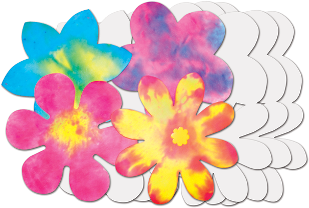 Roylco® Colour Diffusing Flowers - Roylco 9" X 9" Color Diffusing Paper, Flowers Shape (650x650), Png Download