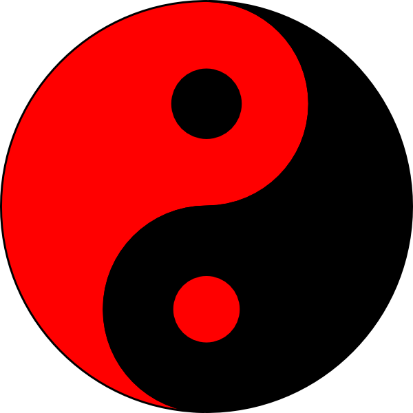 Yin And Yang Png Picture - Yin Yang Black And Red (600x600), Png Download