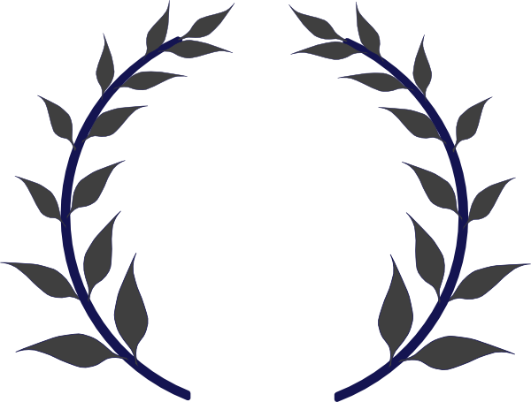 Wreath Navy Gray Clip Art At Clker - San Josef National High School (600x455), Png Download