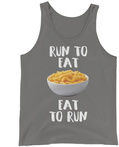 Mac 'n Cheese Run To Eat, Eat To Run Tank - Top (498x498), Png Download