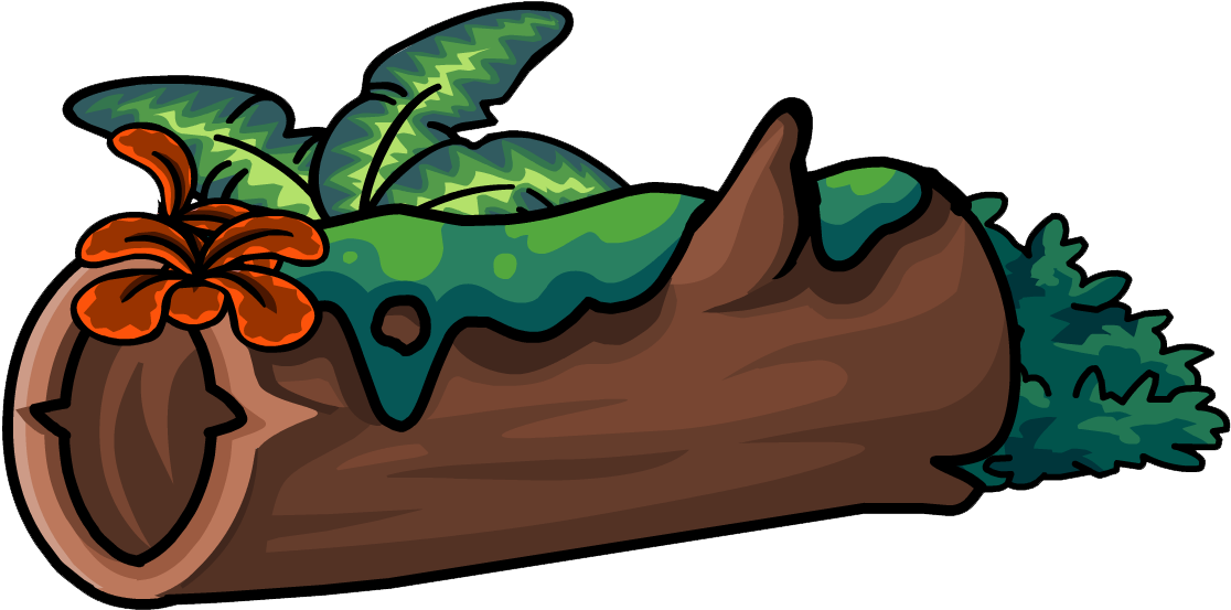 Mossy Log Furniture Icon Id 701 - Cartoon Log Png (1131x572), Png Download