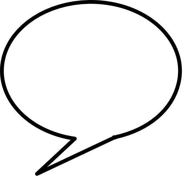 Word Bubble Clip Art At Clker Vector Clip Art Online - Speech Bubble Black Background (600x571), Png Download